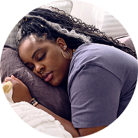 Woman with narcolepsy type 1 napping