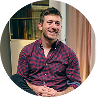 Man with narcolepsy type 1 smiling